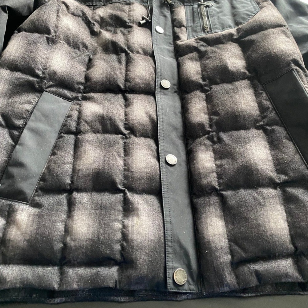 Pendleton Mens Large Puffer Jacket Plaid Hooded D… - image 4